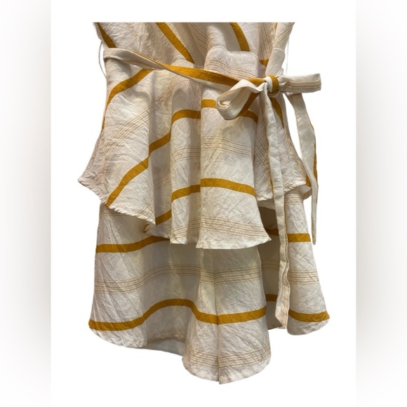 ALLISON New York Cotton blend ruffle short sleeve striped romper, small✨ - Picture 5 of 10